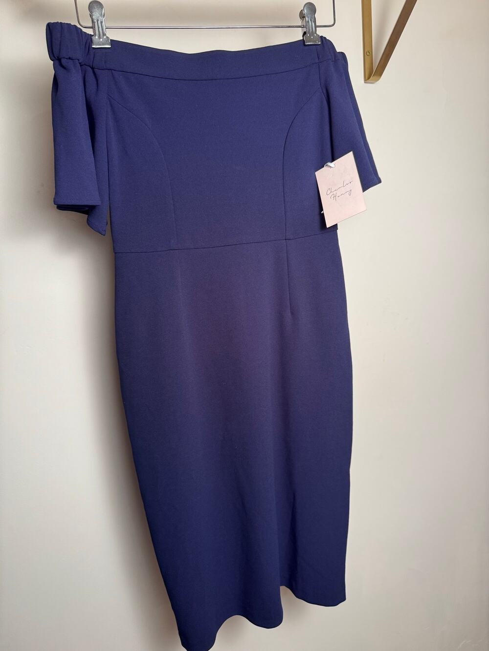 NWT Jersey Knit Off Shoulder Sheath Dress